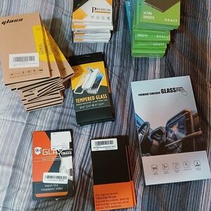 Assorted Premium Tempered Glass Screen Protectors - Black